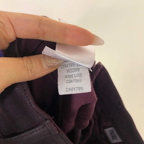 Paige Verdugo Ultra Skinny Wine Luxe Coating - Picture 6 of 9